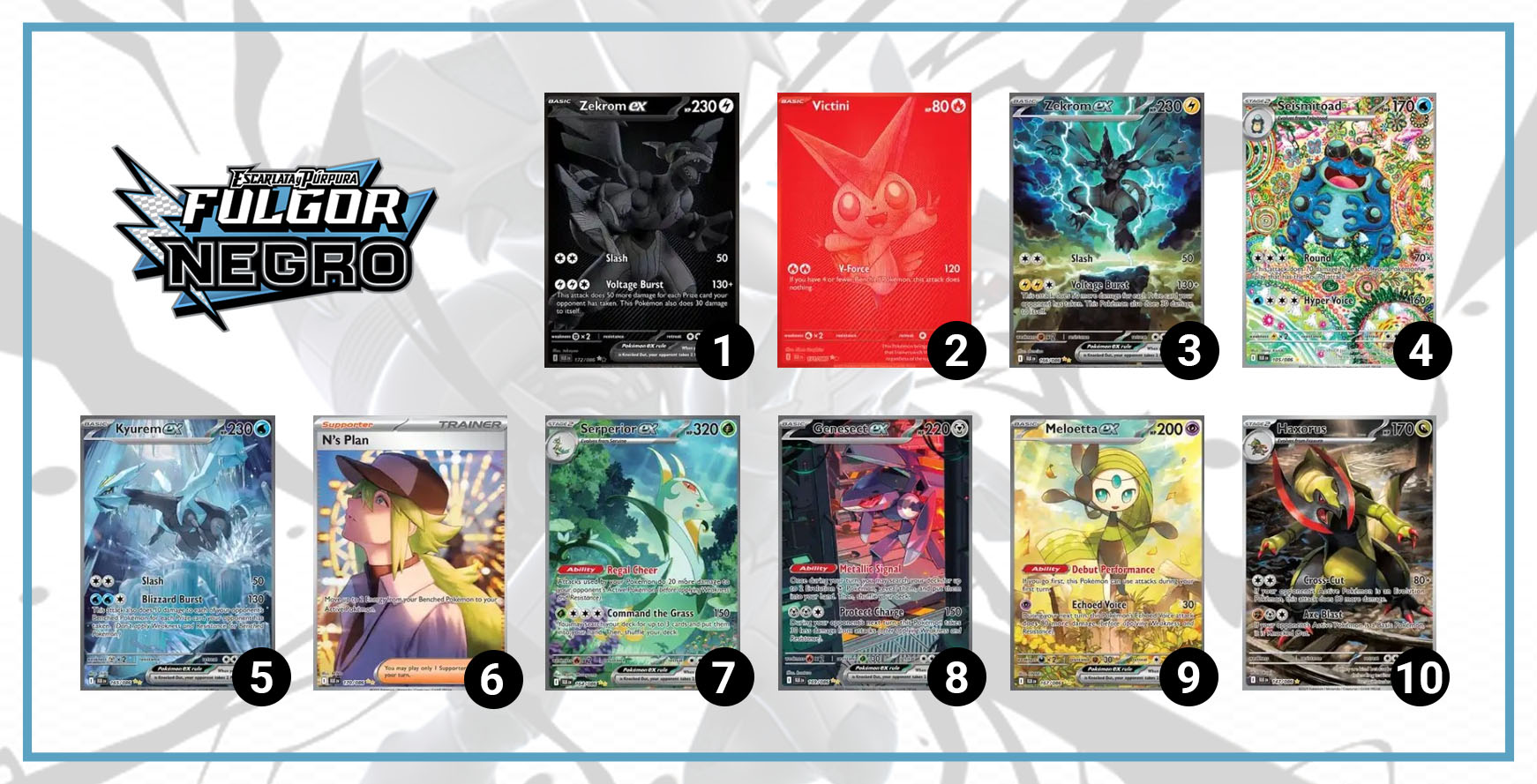 top 10 mejores cartas pokemon black bolt